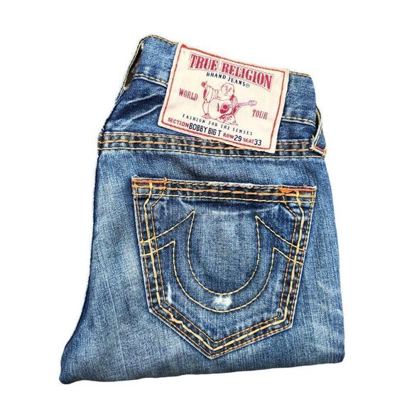 TRUE Religion Jeans Size 29 BOBBY BIG T Blue - Picture 6 of 7